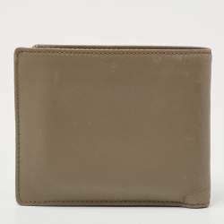 Tod's Olive Green Leather Bifold Wallet