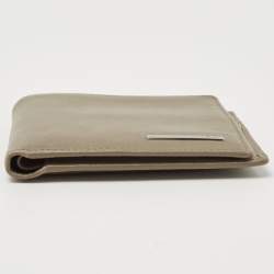 Tod's Olive Green Leather Bifold Wallet