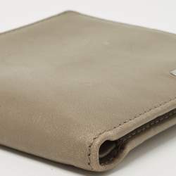 Tod's Olive Green Leather Bifold Wallet