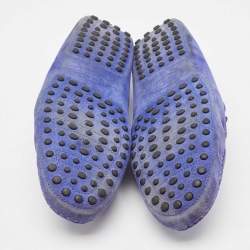 Tod's Cobalt Blue Suede Penny Loafers Size 41.5