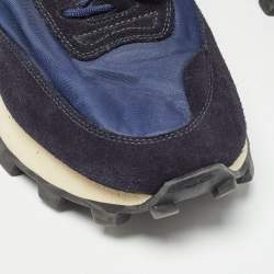 Pre Owned Tod's Navy Blue Canvas and Suede 1T Running Sneakers Size 44.5