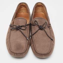 مملوكة مسبقًا Tod's Brown Nubuck Leather Gommino Driving Loafers  Size 42