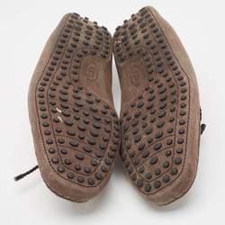 مملوكة مسبقًا Tod's Brown Nubuck Leather Gommino Driving Loafers  Size 42