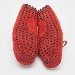Tod's Red Suede Gommino Driving Loafers Size 42
