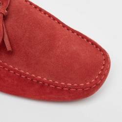 Tod's Red Suede Gommino Driving Loafers Size 42