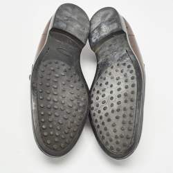 Tod's Brown Leather Fringe Tassel Loafers Size 42.5
