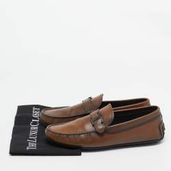 Tod's Brown Leather Slip On Loafers Size 41.5