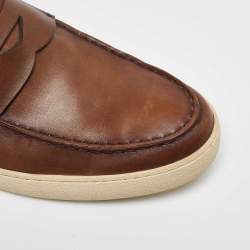 Tod's Brown Leather Slip On Loafers Size 41.5