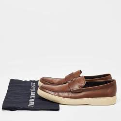 Tod's Brown Leather Slip On Loafers Size 41.5