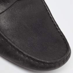 Tod's For Ferrari Black Leather Slip On Loafers Size 41
