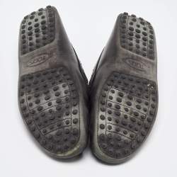 Tod's For Ferrari Black Leather Slip On Loafers Size 41
