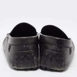 Tod's For Ferrari Black Leather Slip On Loafers Size 41