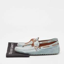 Pre Owned حذاء لوفرز تودز جلد سويدي رمادي بفيونكة سليب أون مقاس 43