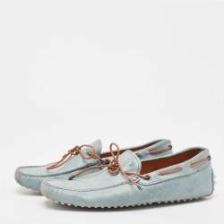 Pre Owned حذاء لوفرز تودز جلد سويدي رمادي بفيونكة سليب أون مقاس 43