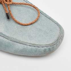 Pre Owned حذاء لوفرز تودز جلد سويدي رمادي بفيونكة سليب أون مقاس 43