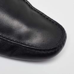 Tod's Black Leather Loafer Mules Size 41