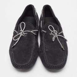 Tod's Black Suede Driver Loafers Size 39.5