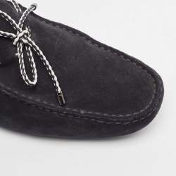 Tod's Black Suede Driver Loafers Size 39.5