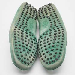 Tod's Green Suede Bow Loafers Size 42