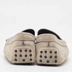 Tod's Grey Nubuck Leather Slip On Loafers Size 42