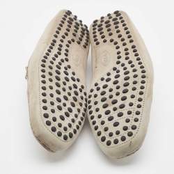 Tod's Grey Nubuck Leather Slip On Loafers Size 42
