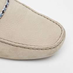 Tod's Grey Nubuck Leather Slip On Loafers Size 42