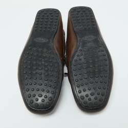 Tod's Brown Leather Loafers Size 41.5