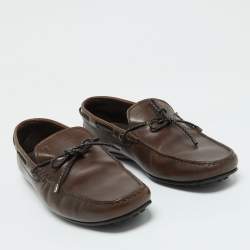 Tod's Brown Leather Loafers Size 41.5