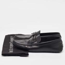 Tod's Black Leather Loafers Size 41.5