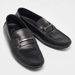 Tod's Black Leather Loafers Size 41.5