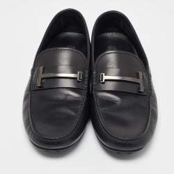 Tod's Black Leather Loafers Size 41.5