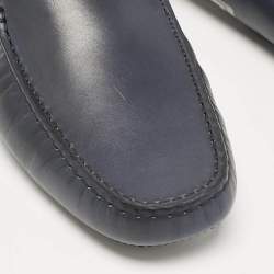 Pre Owned Tod's Navy Blue Leather Gommini Mules Size 40