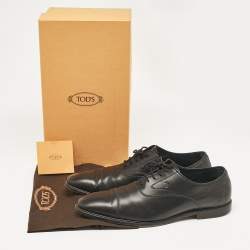 Tod's Black Leather Lace Up Oxfords Size 45