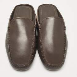 Tod's Brown Leather Mules Size 39.5