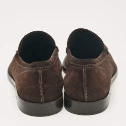 Pre Owned Tod's Brown Suede Penny Loafers Size 43