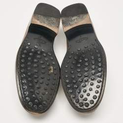 Pre Owned Tod's Brown Leather Gommino Loafers Size 42