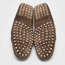 Tod's Brown Suede Gommino Loafers Size 43