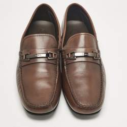 مملوكة مسبقًا Tod's Brown Leather Slip On Loafers Size 43
