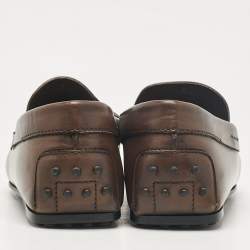 مملوكة مسبقًا Tod's Brown Leather Slip On Loafers Size 43