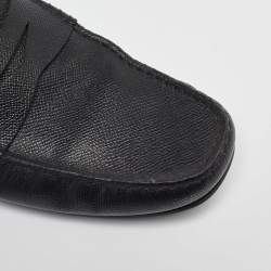 Pre Owned Tods Black Leather Slip On Loafers Size 41.5