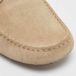 Tod's Grey Suede Gommino Penny Loafers Size 48