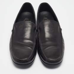 Tod's Black Leather Slip On Loafers Size 42.5