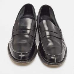 Tod's Black Leather Penny Loafers Size 41