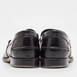 Tod's Black Leather Penny Loafers Size 41
