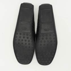 Tod's Black Leather Gommino Penny Slip On Loafers Size 42
