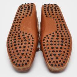 Tod's Brown Leather Driver Loafers Size 42