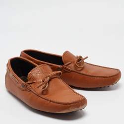 Tod's Brown Leather Driver Loafers Size 42