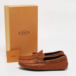 Tod's Brown Leather Driver Loafers Size 42