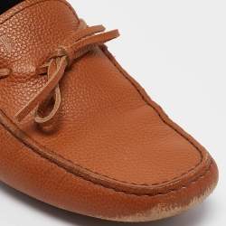 Tod's Brown Leather Driver Loafers Size 42