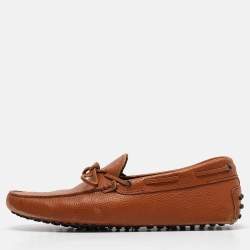 Tod's Brown Leather Driver Loafers Size 42